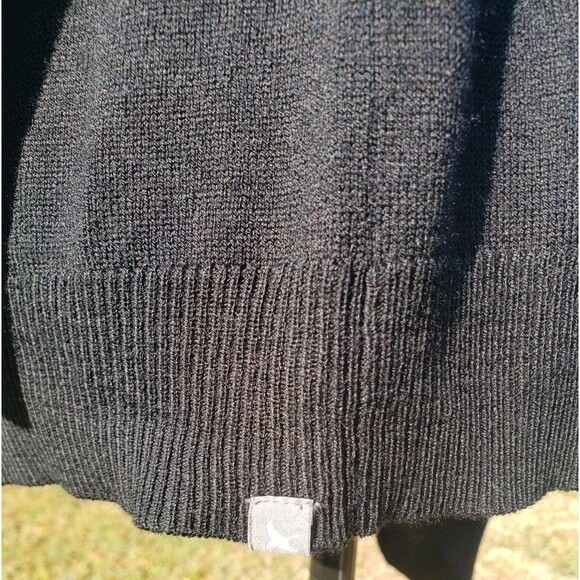 Eddie Bauer Ascent Cardigan Women’s Sz S Wool Blend Black Open Front Knit - Picture 7 of 12